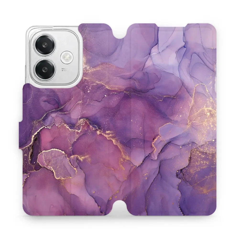 Etui z klapką do Oppo A40M, Mobiwear Book, fioletowe