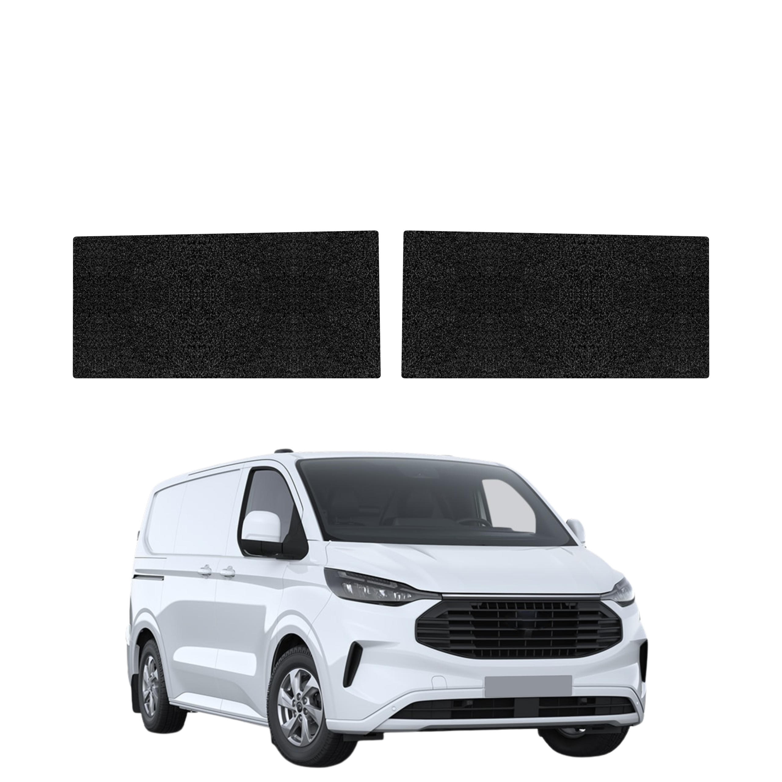 2w1 Czarna powłoka techniczna Grizz Protector na przednie progi Ford Transit Custom (2022-2026)