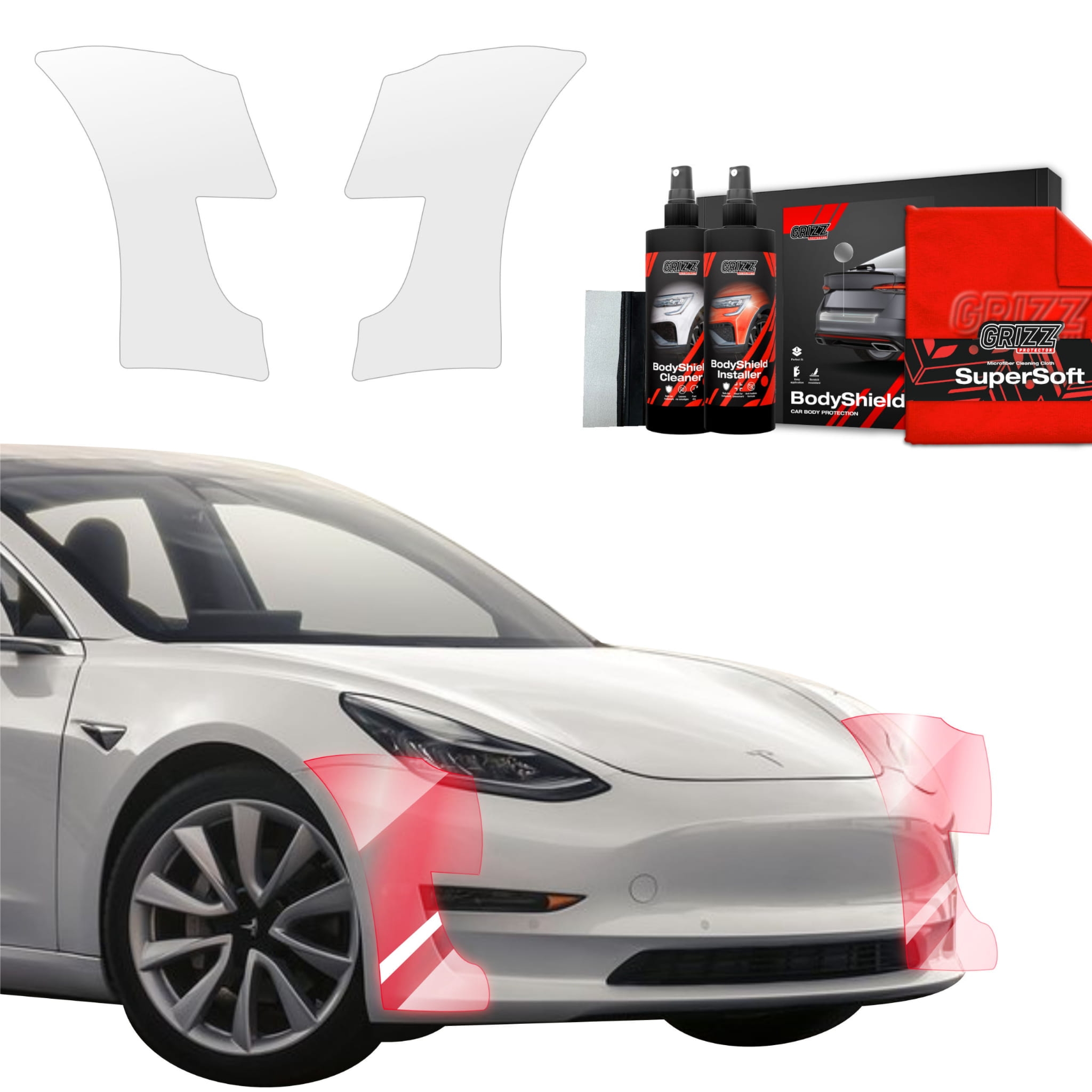 2w1 Folia ochronna na zderzak Grizz Protector do Tesla Model 3 (2017-2020)