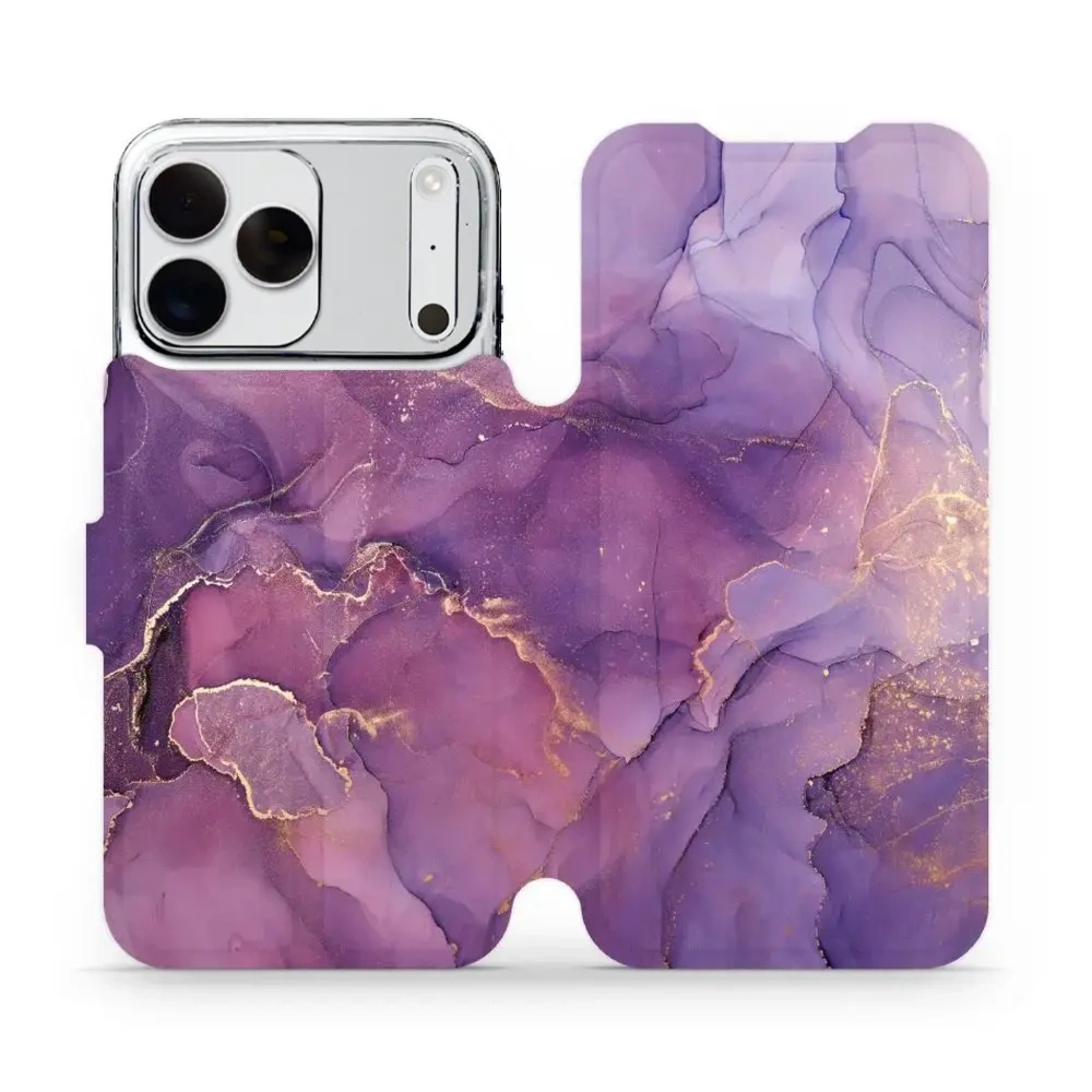 Etui z klapką do iPhone 18 Pro Max, Mobiwear Book, fioletowe