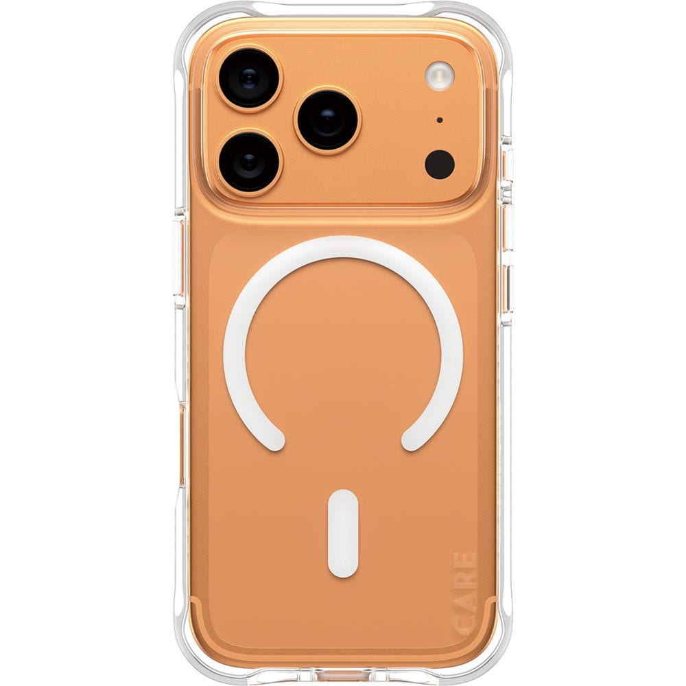 Etui CARE by Panzerglass Fashionable Samba MagSafe do iPhone 17 Pro, przezroczysto-białe