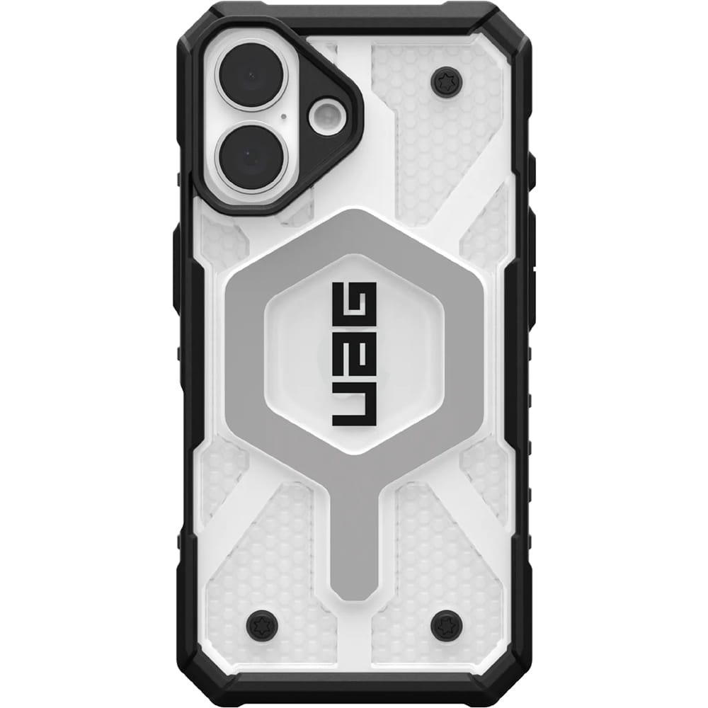 Image of Etui pancerne Urban Armor Gear Pathfinder Clear Mag do MagSafe do iPhone 16, przezroczyste z czarną ramką