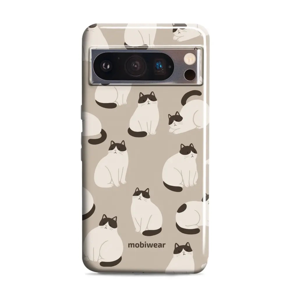 Etui ochronne do Google Pixel 8 Pro, Mobiwear Elite Pro, kawa miau