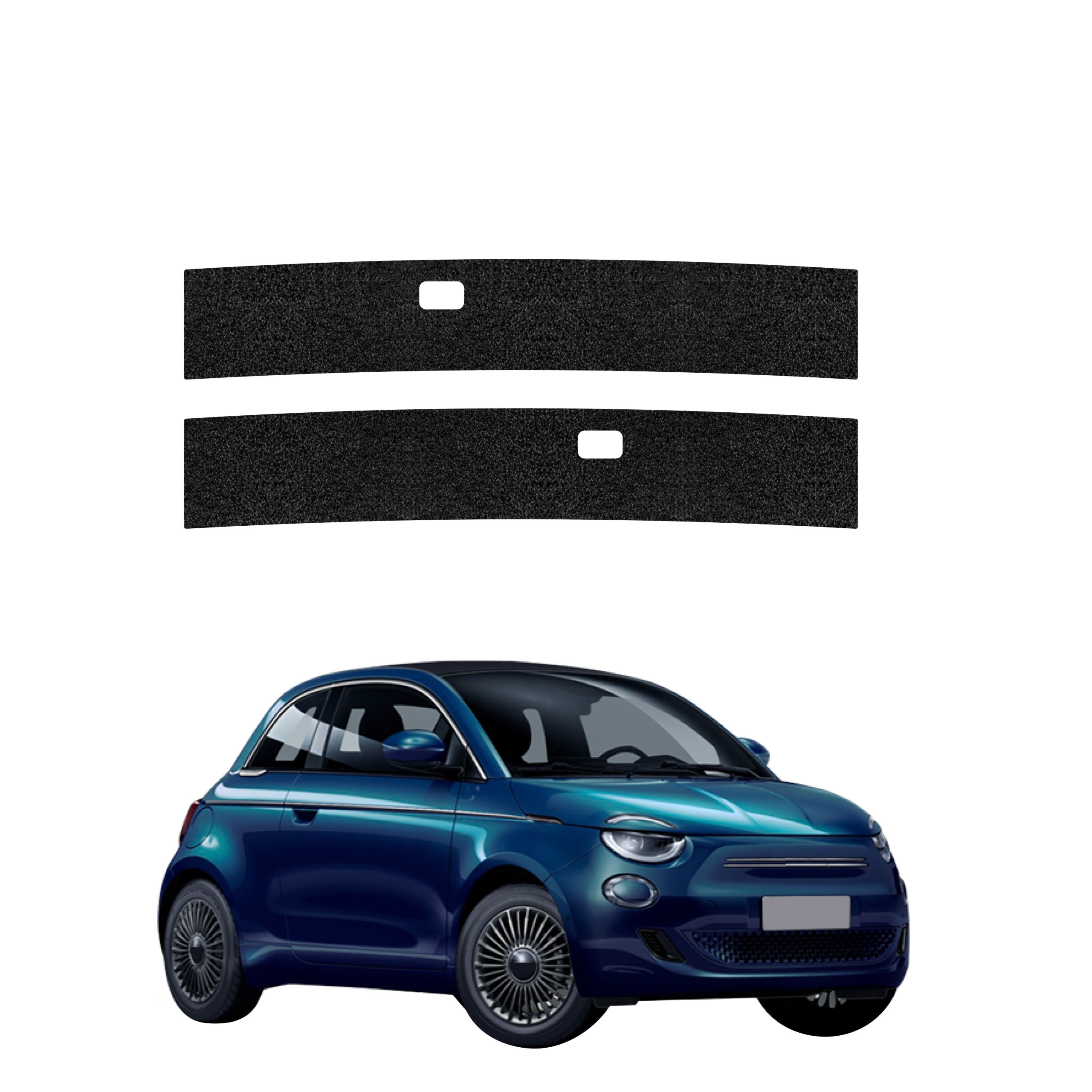 2w1 Czarna powłoka techniczna Grizz Protector na progi Fiat 500 (2016-2026)