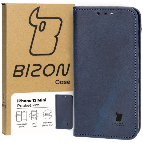 Image of Etui Bizon Case Pocket Pro do Apple iPhone 13 Mini, granatowe