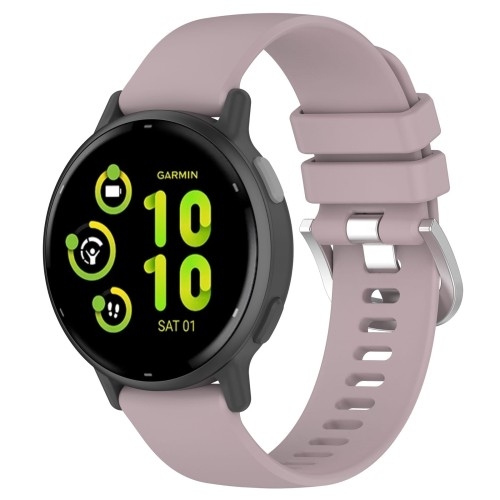 Image of Pasek Bizon Strap Watch Silicone Pro do Garmin Vivoactive 5, jasnofioletowy