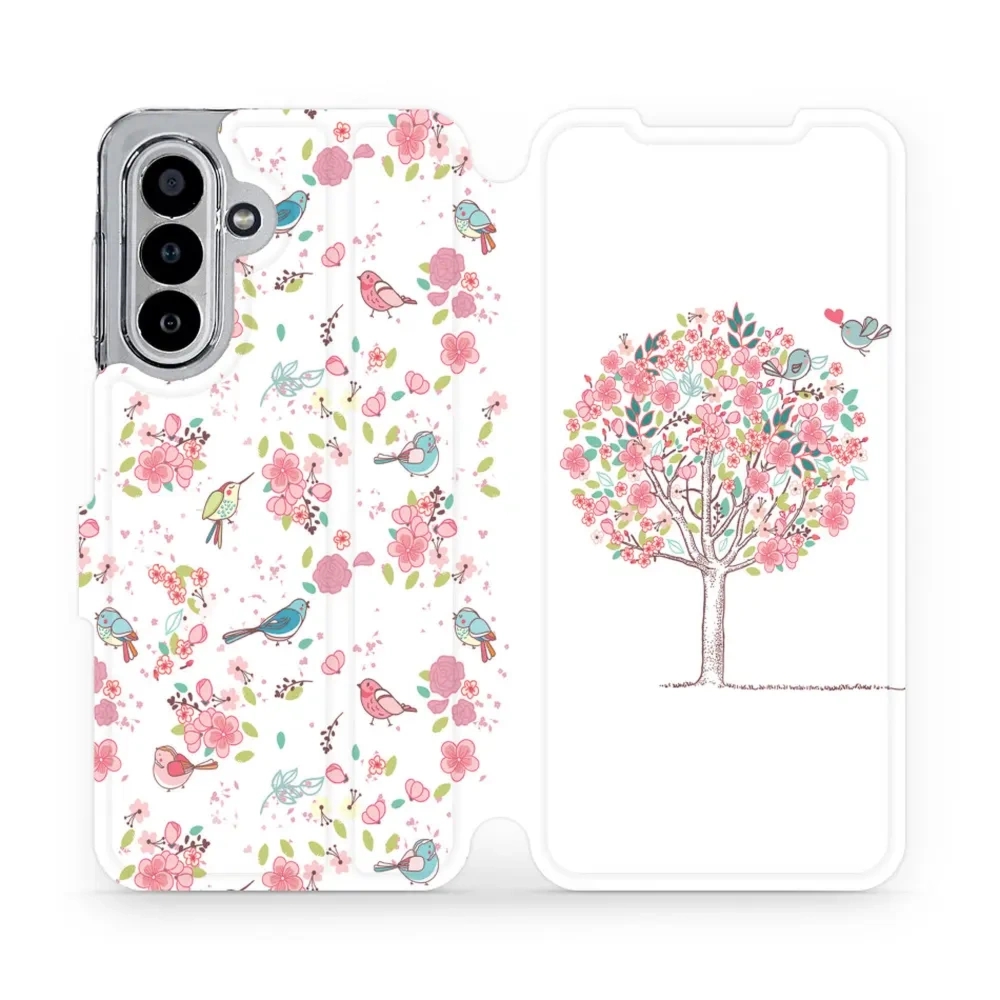 Etui z klapką do Galaxy A17 5G, Mobiwear Book, różowy gaj