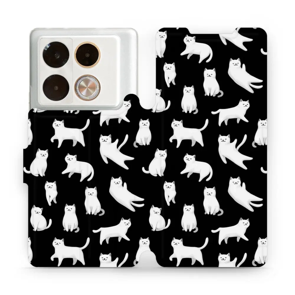 Etui z klapką do Infinix Note 40 Pro, Mobiwear Book, kotki luna