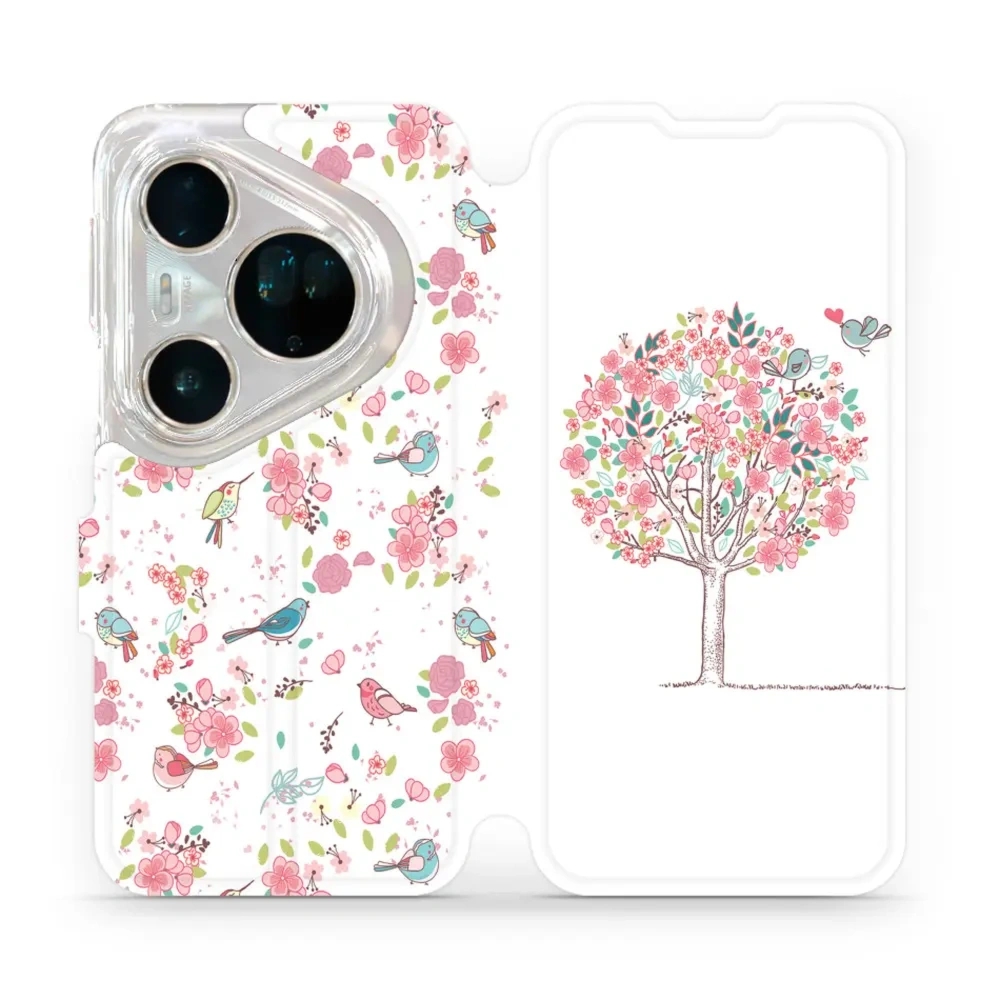 Etui z klapką do Huawei Pura 80 Ultra, Mobiwear Book, różowy gaj
