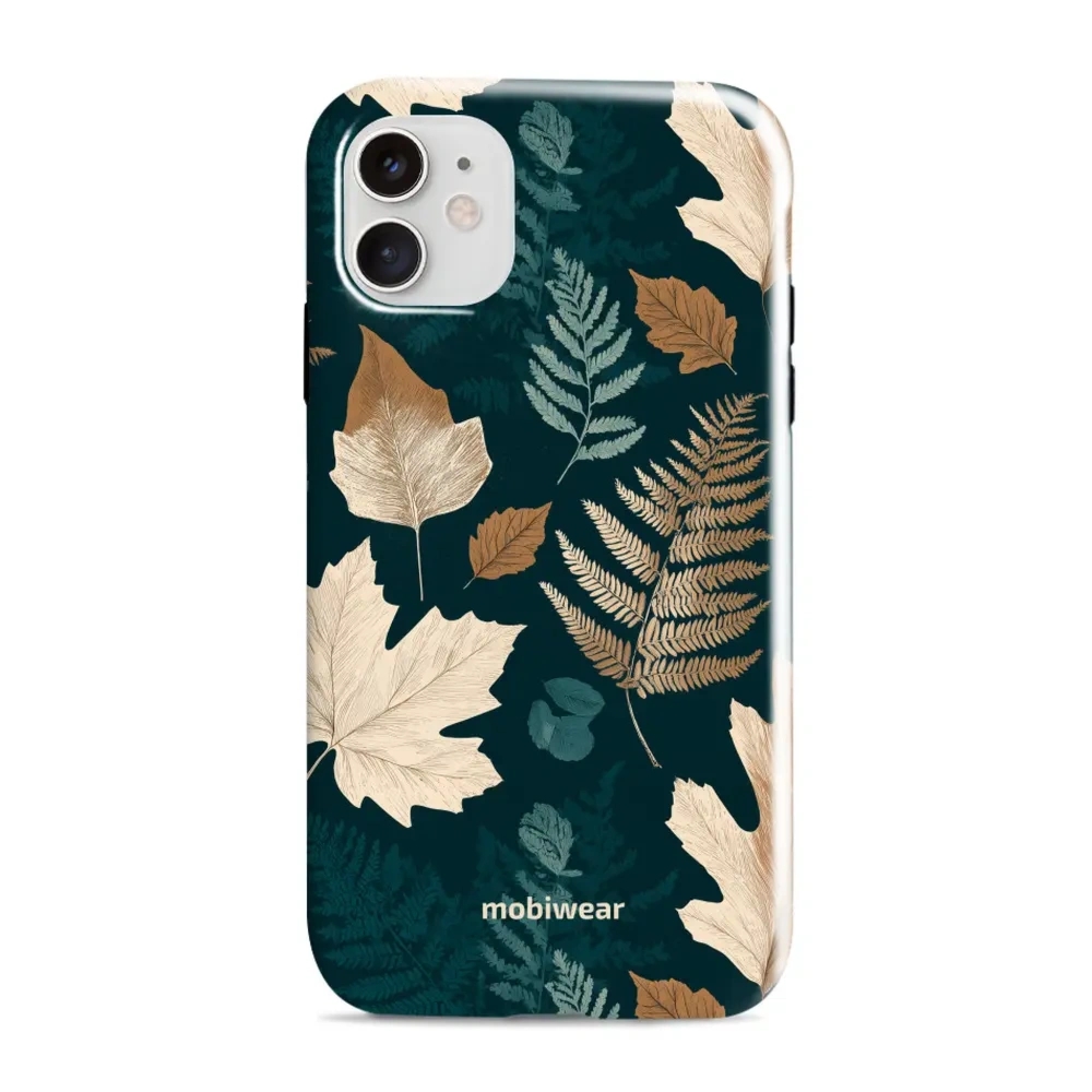 Etui ochronne do iPhone 11, Mobiwear Elite Pro, zielnik z liści i paproci