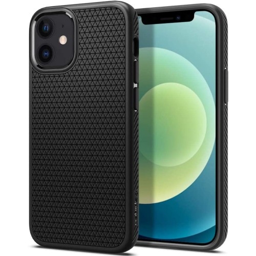 Image of Etui Spigen Liquid Air iPhone 12 Mini, matowe czarne