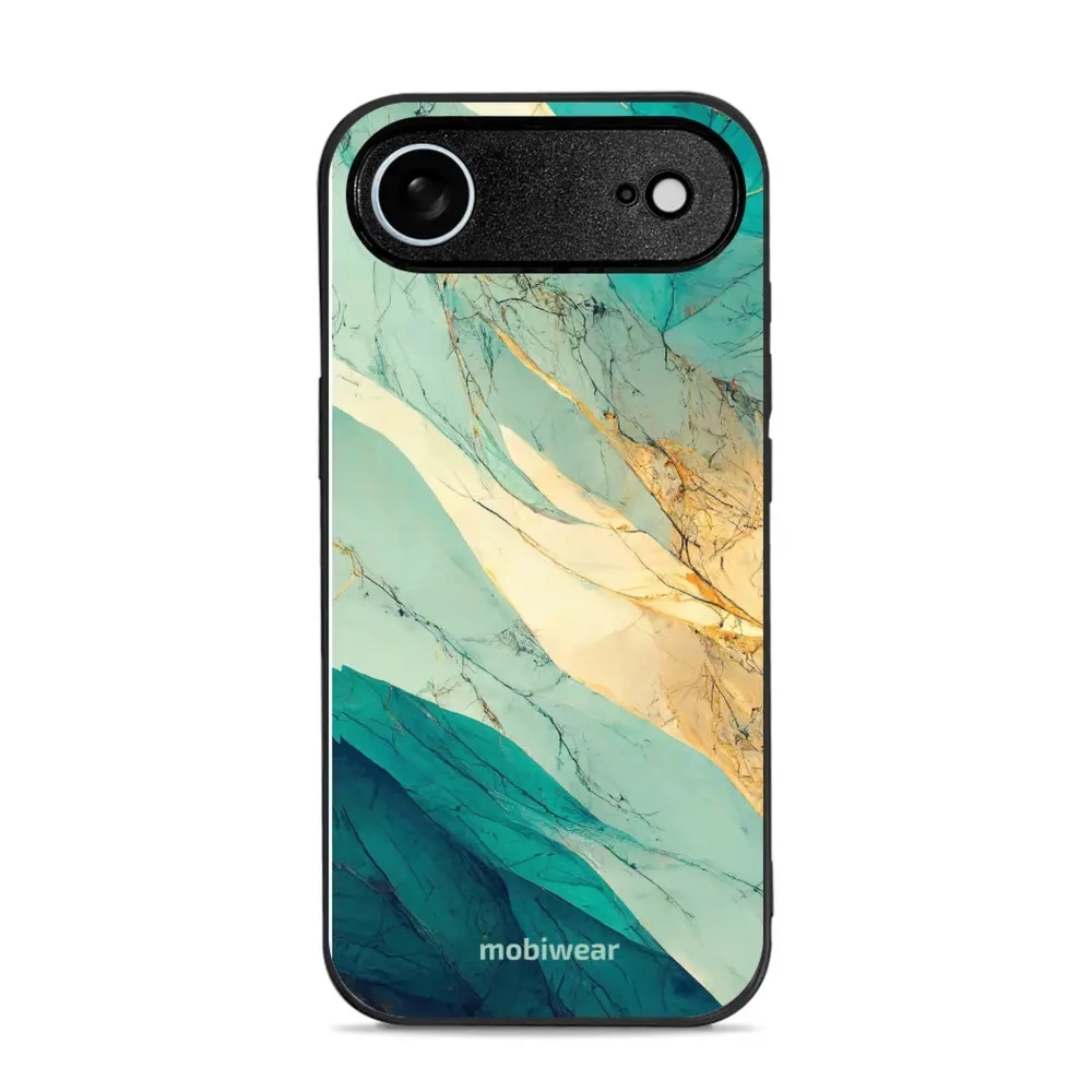 Etui ochronne do iPhone Air, Mobiwear Glossy Case, turkusowy marmur