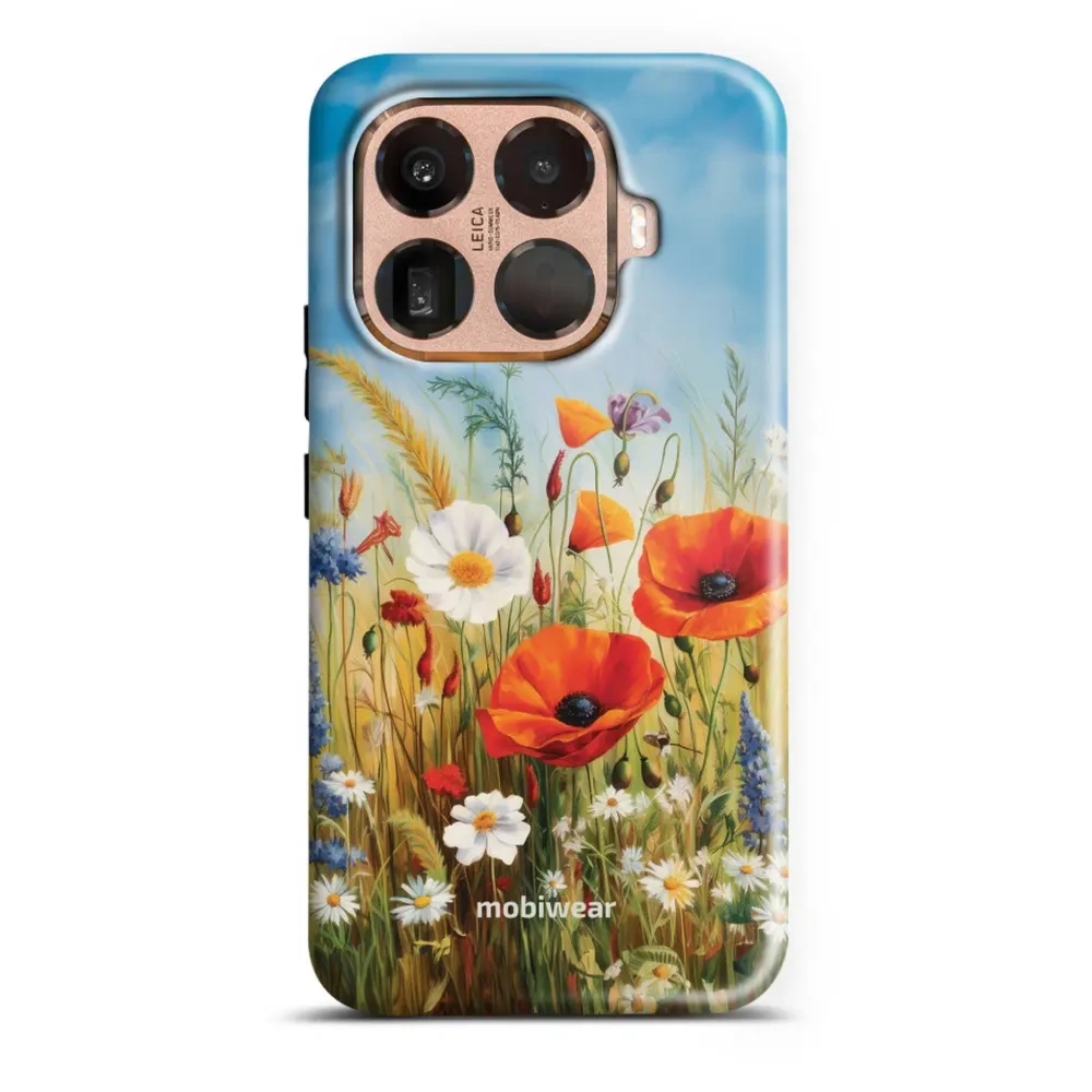 Etui ochronne do Xiaomi 15T Pro, Mobiwear Elite Pro, łąkowe kwiaty