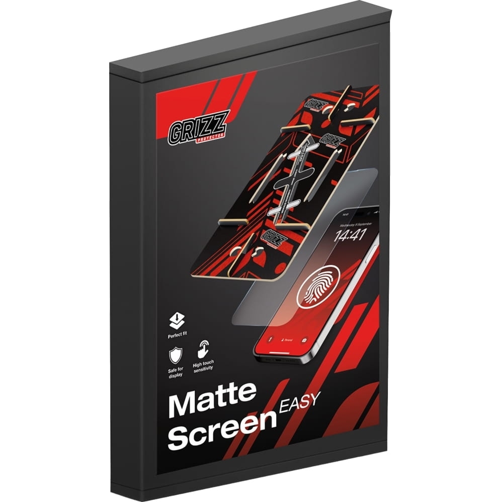 Folia matowa na ekran Grizz MatteScreen Easy do iPhone 17 Pro z aplikatorem, 2 sztuki