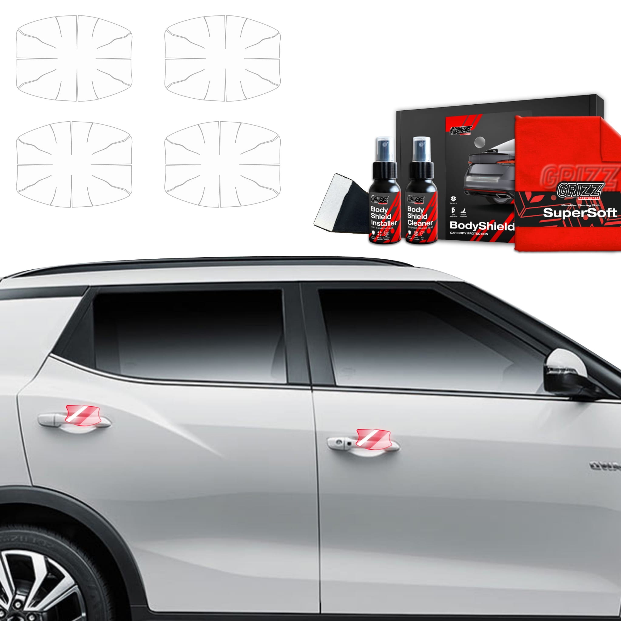 4w1 Folia ochronna Grizz Protector pod klamki do SsangYong Tivoli (2023-2026)