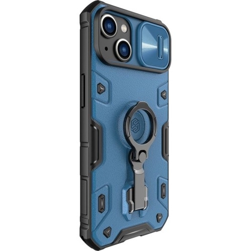 Image of Etui z ochroną aparatu Nillkin CamShield Armor Pro Magnetic do iPhone 14 Plus, niebieskie