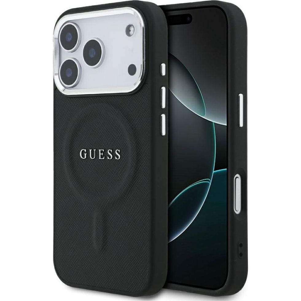 Etui Guess Hardcase Classic Logo do MagSafe do iPhone 17 Pro, czarne