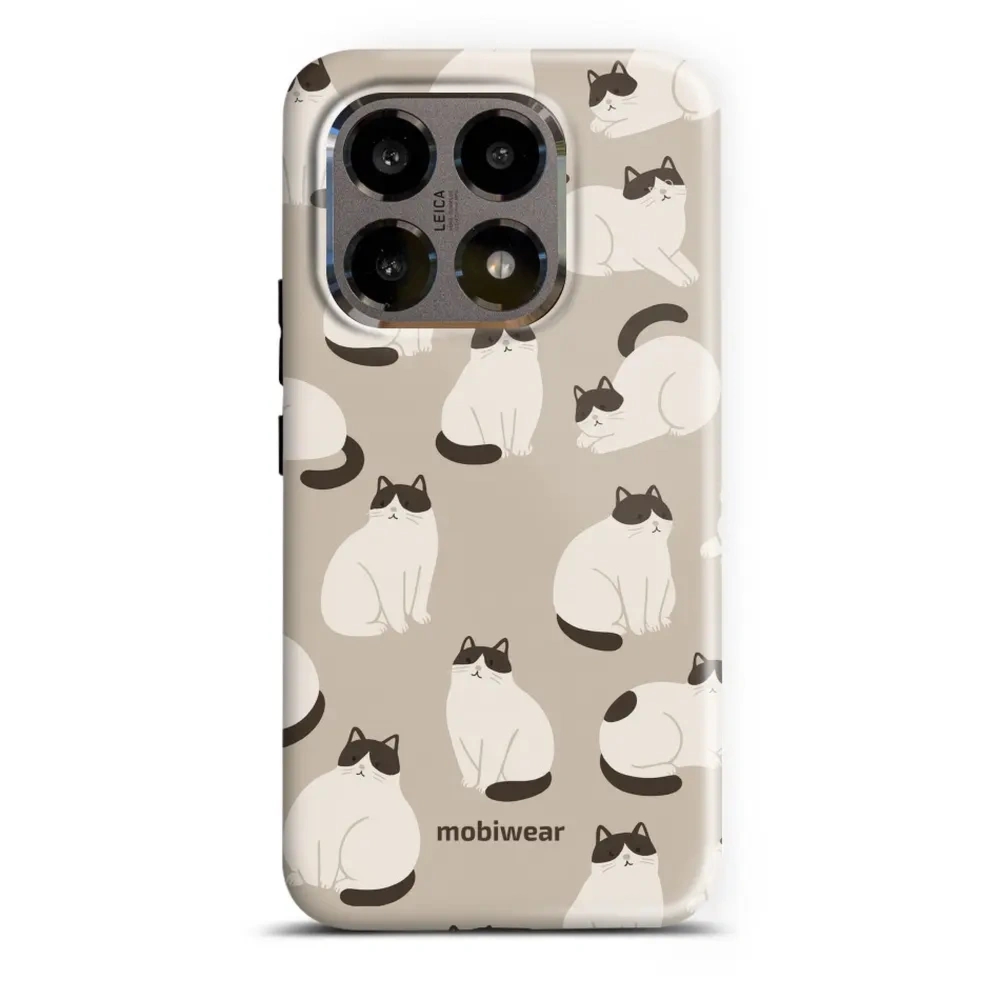 Etui ochronne do Xiaomi 15T, Mobiwear Elite Pro, kawa miau