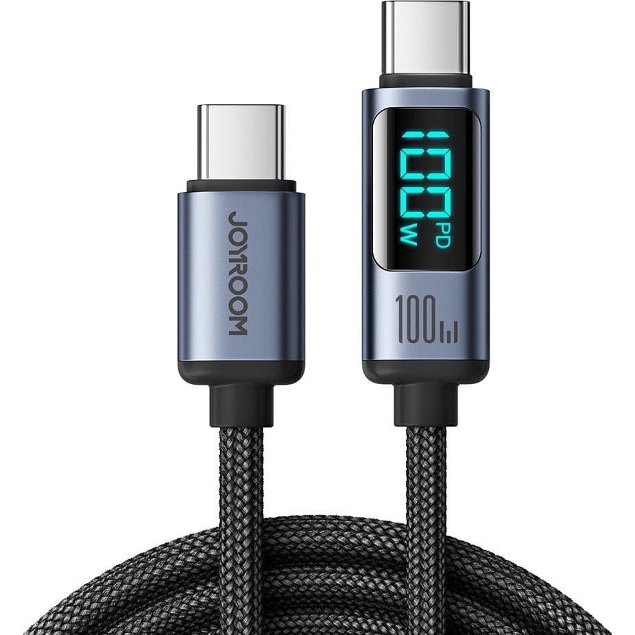Image of Kabel do ładowania / transmisji danych Joyroom Prism Series USB-C do USB-C, 100W PD, 1.2m, czarny