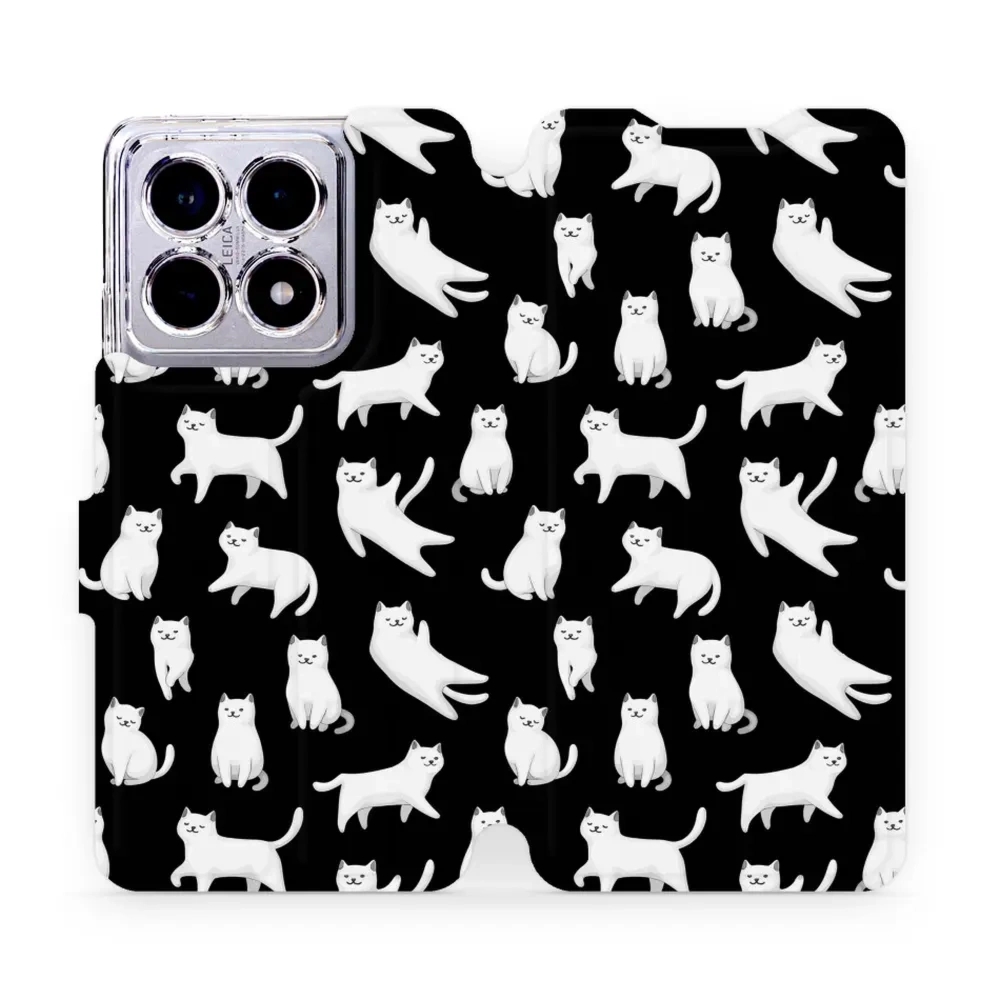 Etui z klapką do Xiaomi 14T, Mobiwear Book, kotki luna