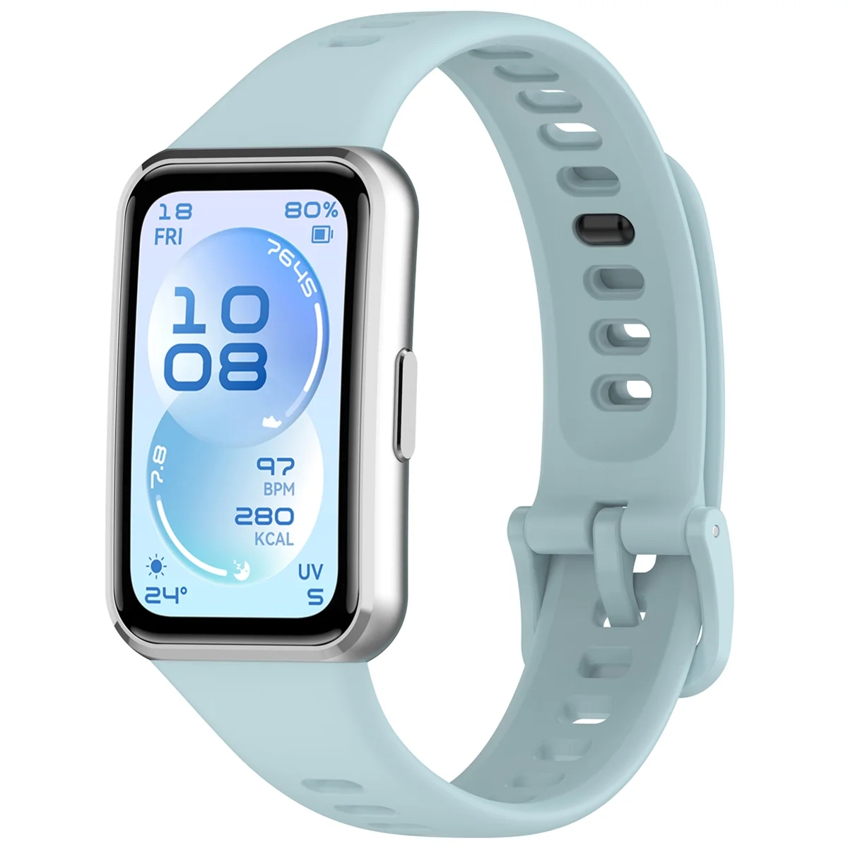 Silikonowy pasek Bizon Strap Watch Silicone do Huawei Band 11 / 11 Pro, błękitny