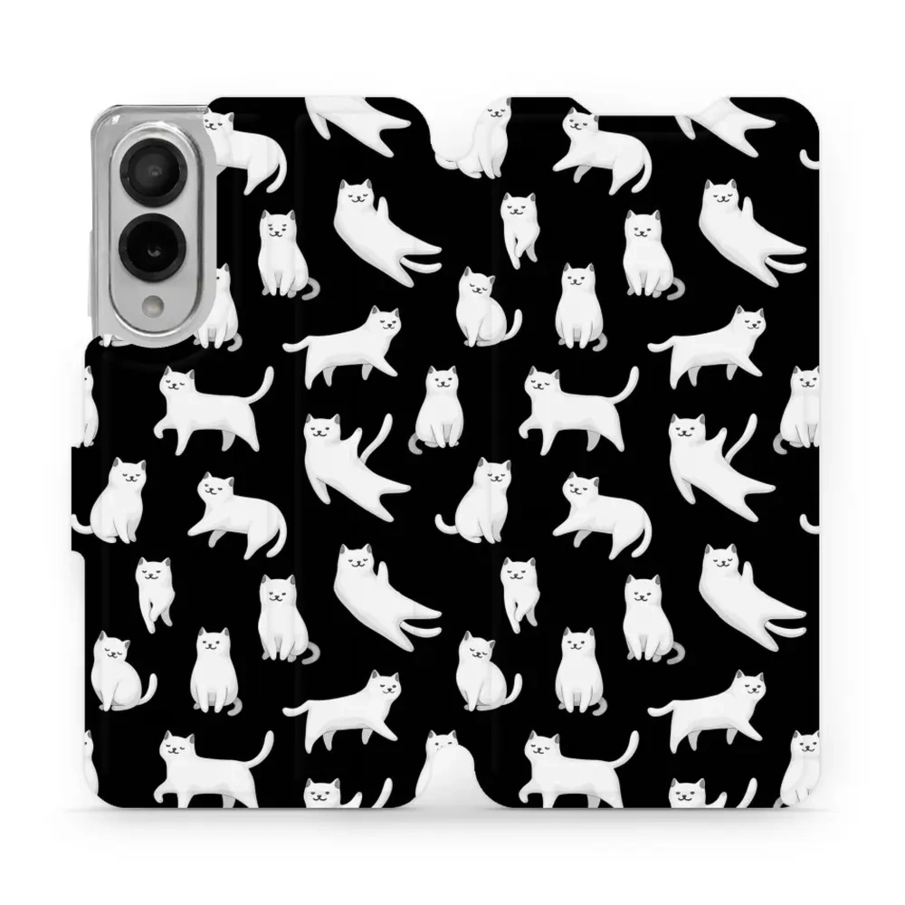 Etui z klapką do Galaxy S25 Edge, Mobiwear Book, kotki luna