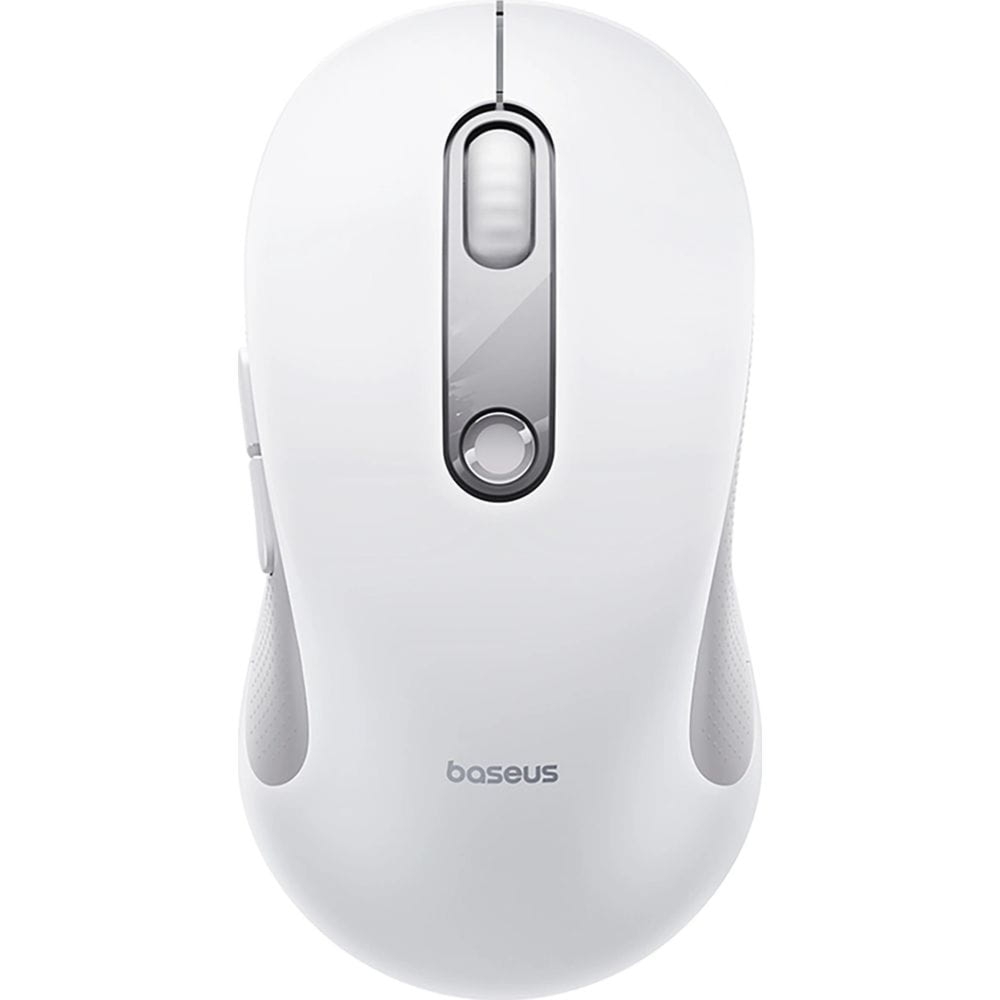 Ergonomiczna mysz bezprzewodowa, Baseus F02, USB 2.4GHz, 1600 DPI, biało-szara