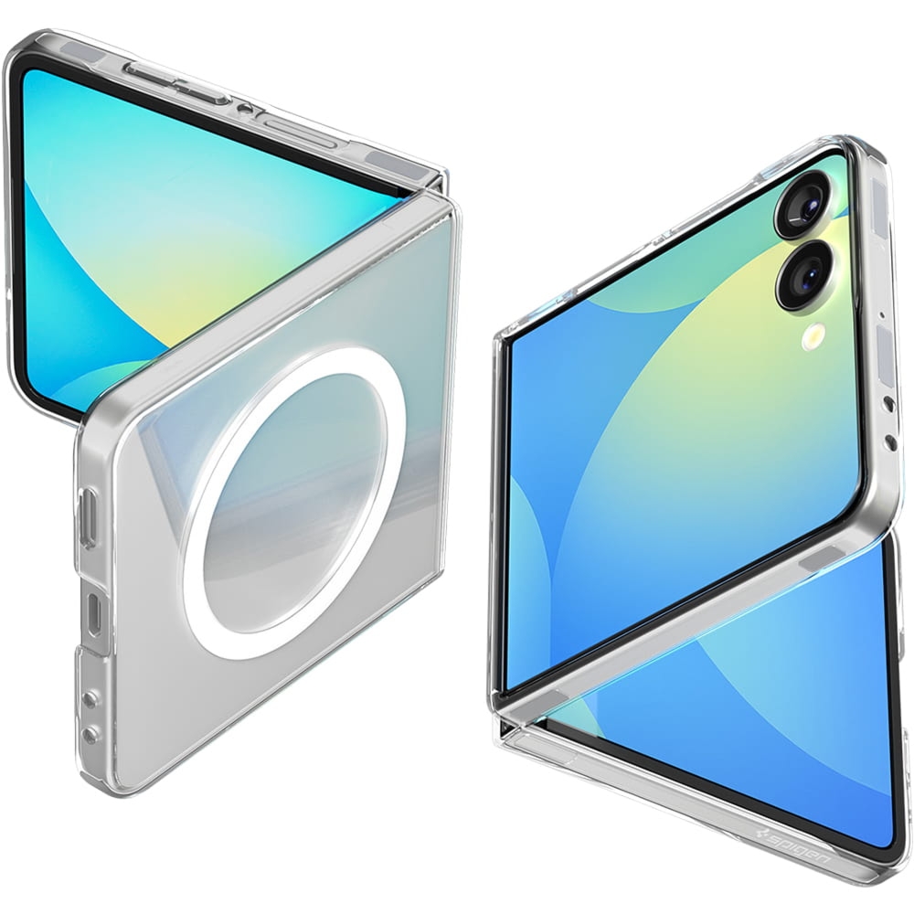 Etui Spigen Air Skin Mag do Galaxy Z Flip7 do MagSafe, przezroczysto-białe
