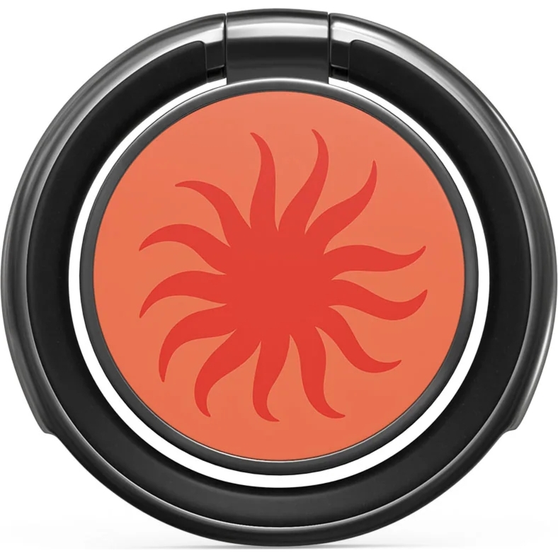 Samoprzylepny ring / uchwyt na telefon / na palec / stojak Burga Magnetic Ring Holder, Sunkissed, srebrny w czerwony wzór