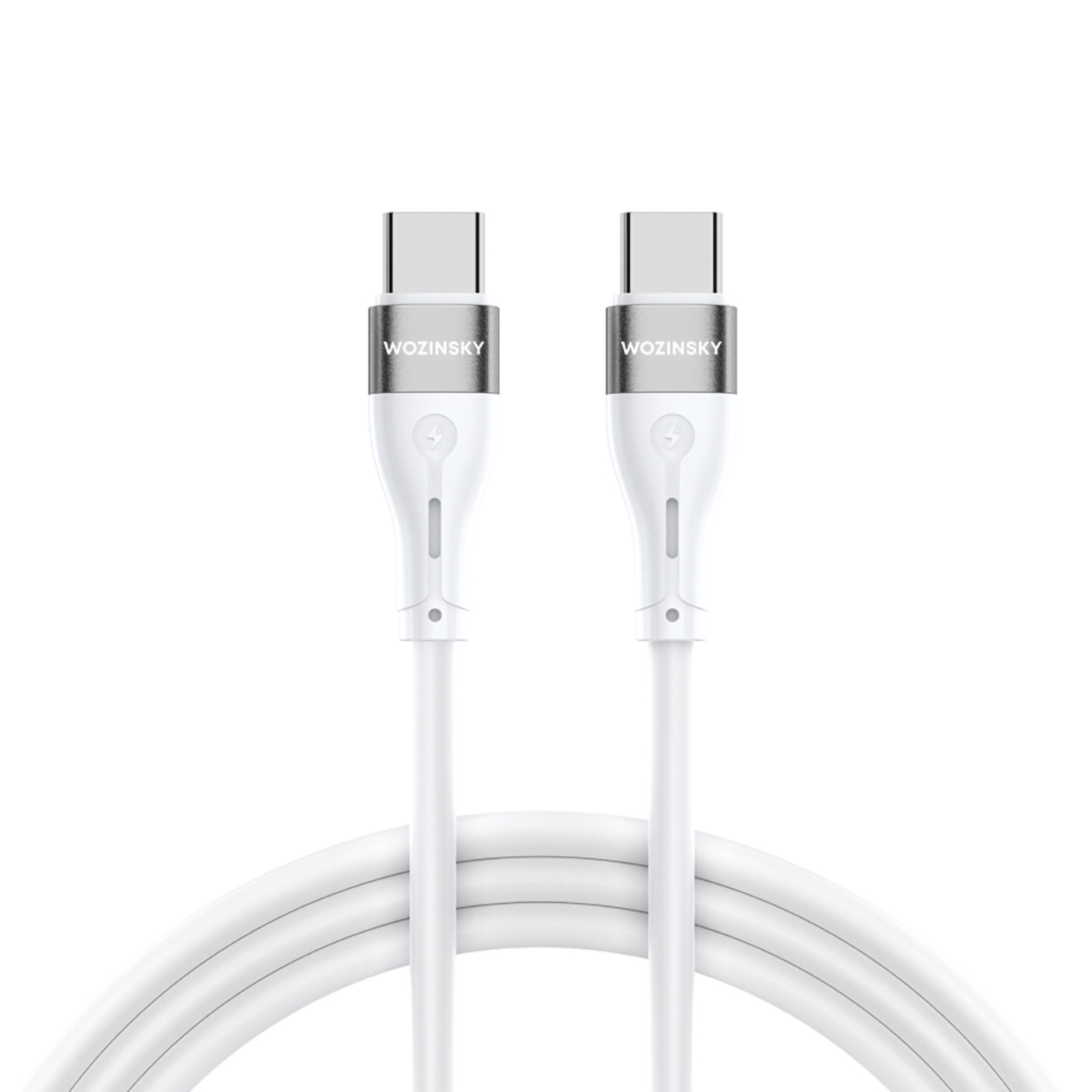 Kabel USB-C do USB-C Wozinsky WSTCC1, 65 W, 1 m, biały