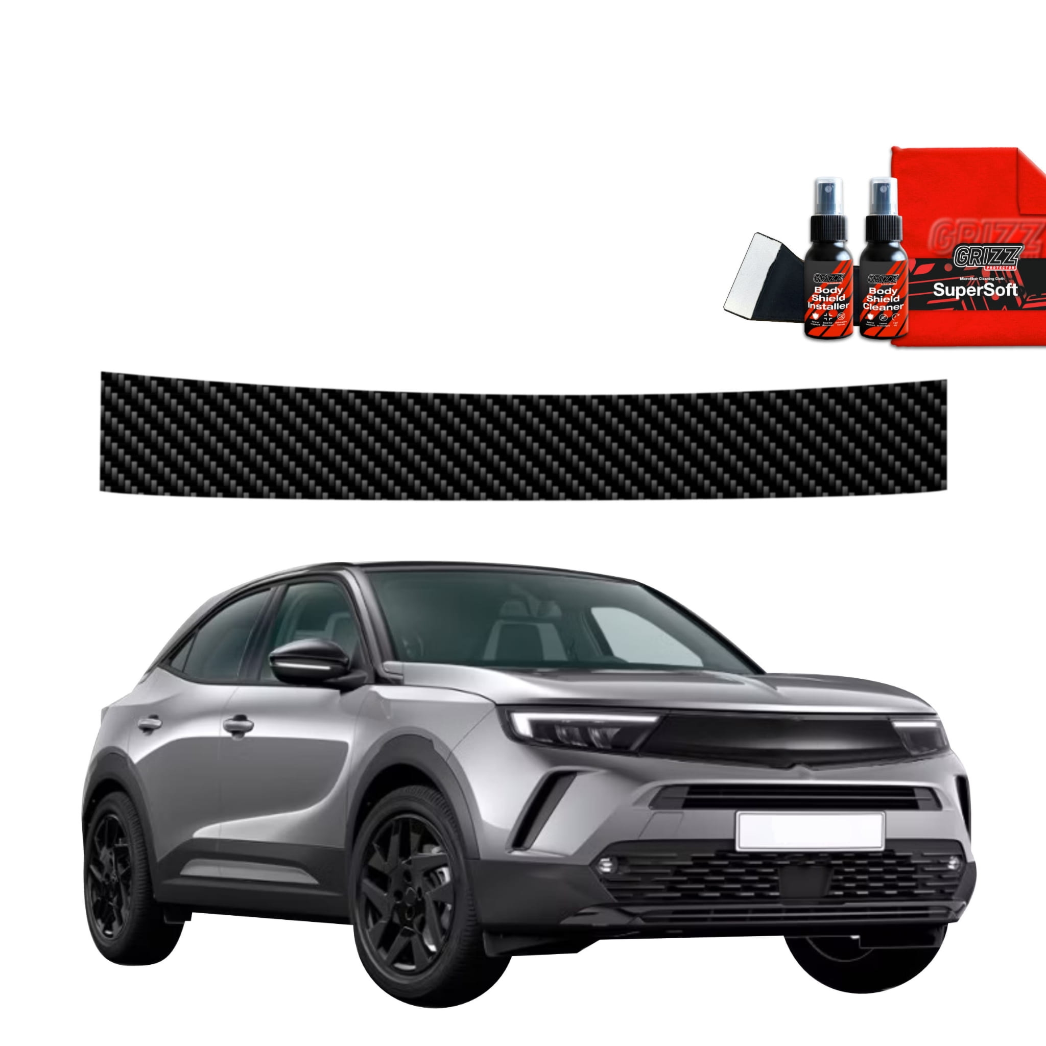 Folia karbonowa Grizz Protector na próg bagażnika do Opel Mokka (2021-2026)