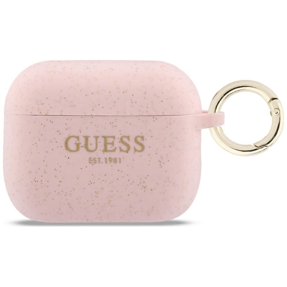 Etui Guess Silicone Glitter Case do AirPods Pro 3, różowe