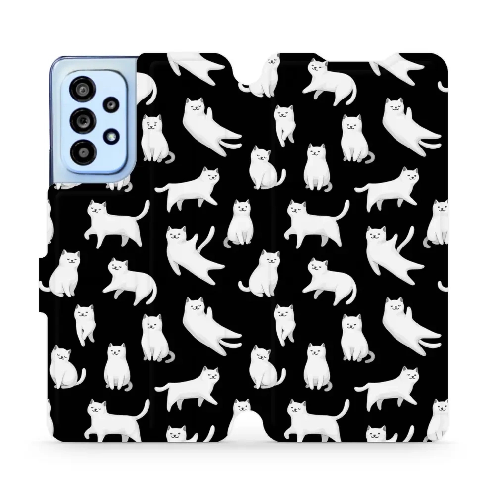 Etui z klapką do Galaxy A53 5G, Mobiwear Book, kotki luna