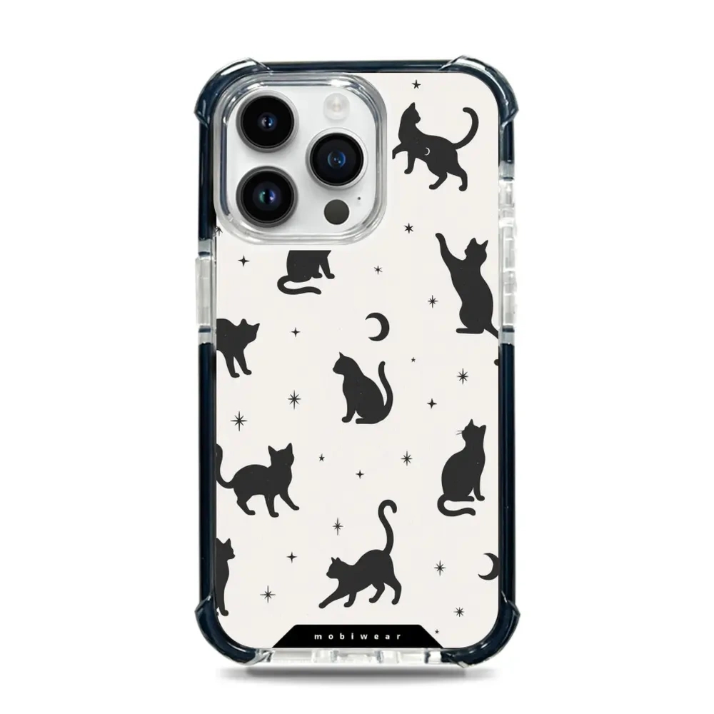 Etui ochronne do iPhone 14 Pro Max do MagSafe, Mobiwear Elite Bumper, kocia noc