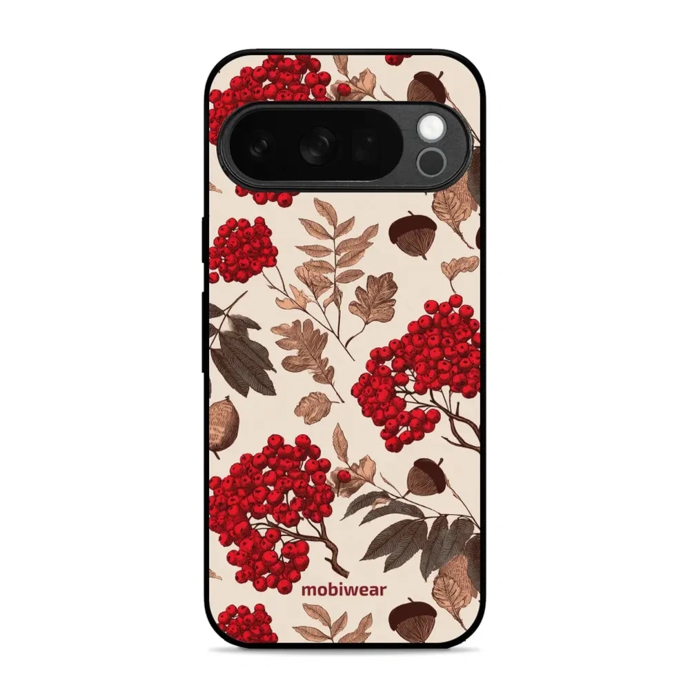 Etui ochronne do Google Pixel 10 Pro, Mobiwear Glossy Case, jarzębina na ecru