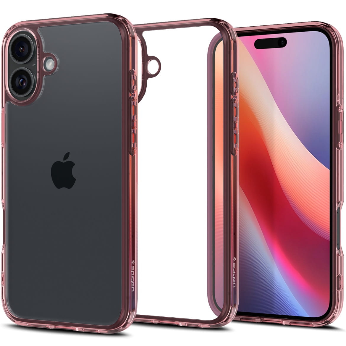 Image of Etui Spigen Ultra Hybrid do iPhone 16, przezroczysto-różowe