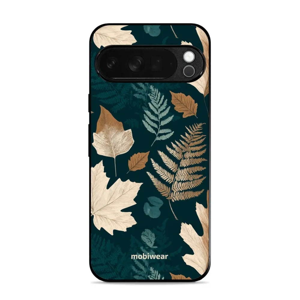 Etui ochronne do Google Pixel 10 Pro XL, Mobiwear Glossy Case, zielnik z liści i paproci