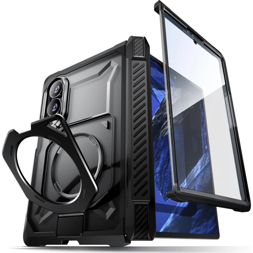 Etui pancerne Supcase UB Grip Mag do MagSafe do Galaxy Z Fold8, czarno-przezroczyste