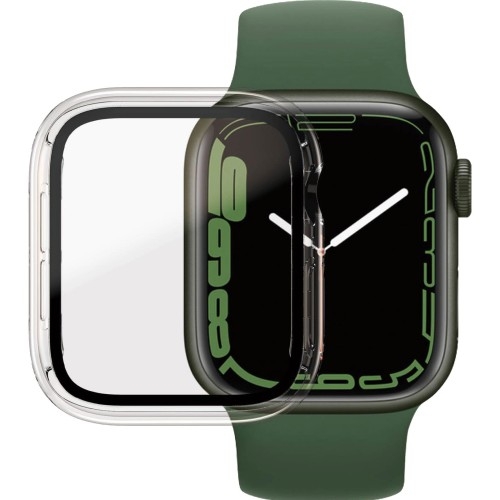 Image of Szkło antybakteryjne + etui Panzerglass Full Body Apple Watch 41 mm, przeźroczysta ramka