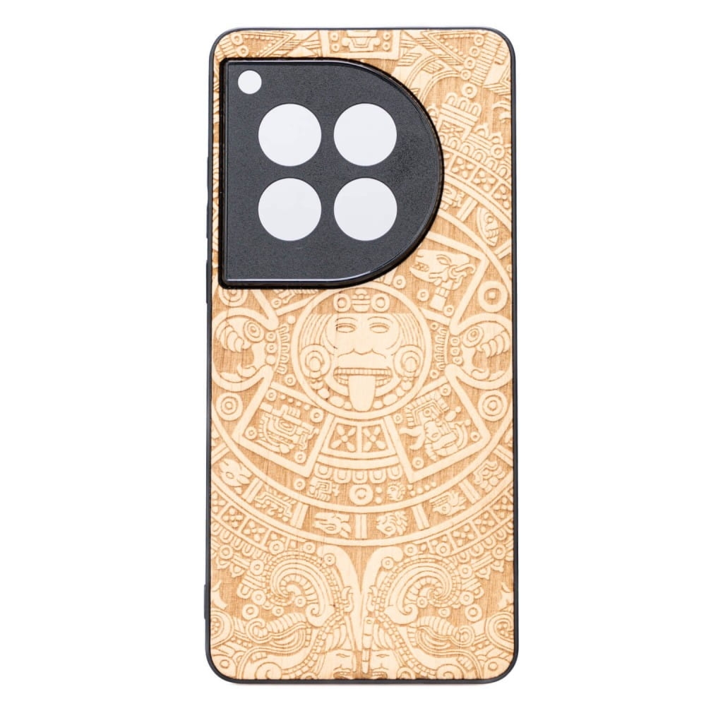 Drewniane etui do OnePlus 12, Bewood Kalendarz Aztecki Aniegre