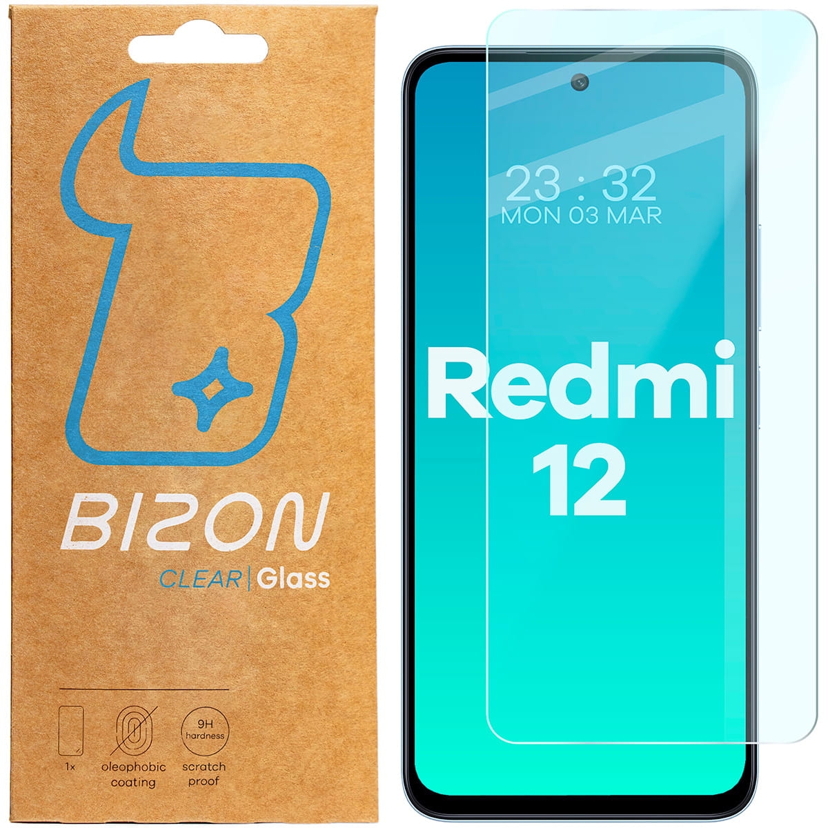 Image of Szkło hartowane Bizon Glass Clear 2 do Redmi 12