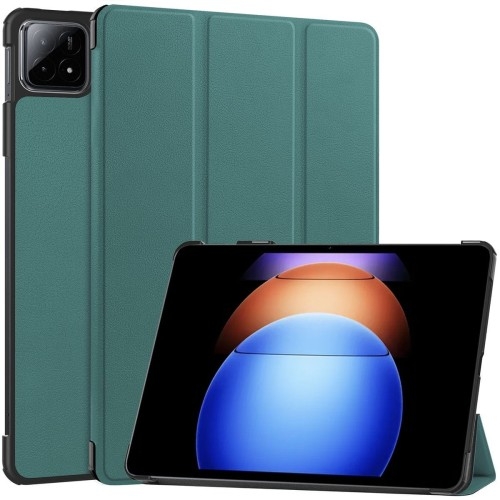 Image of Etui Bizon Case Tab Croc do Xiaomi Pad 6S Pro, ciemnozielone