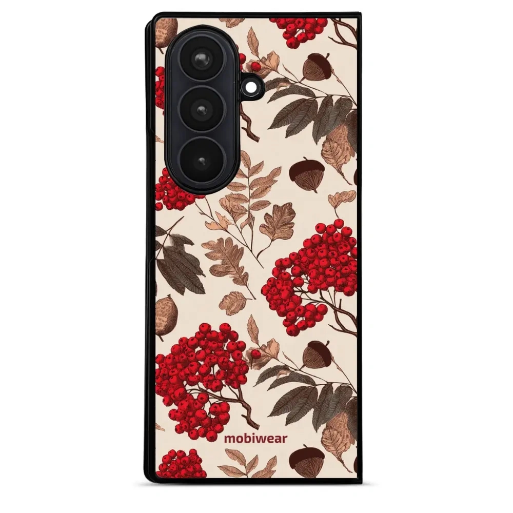 Etui ochronne do Galaxy Z Fold8 Ultra, Mobiwear Glossy Case, jarzębina na ecru