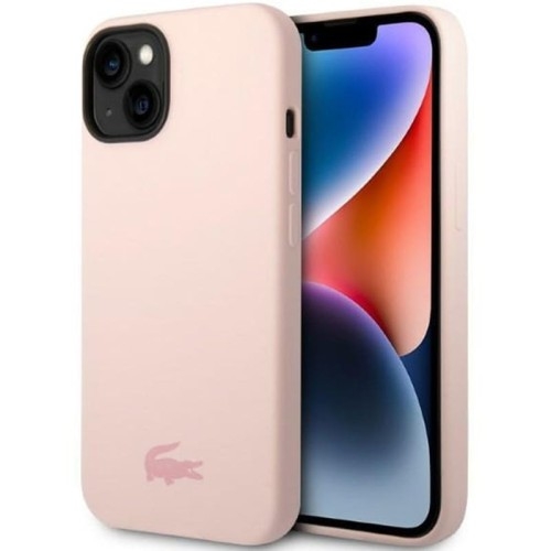 Image of Etui Lacoste Hardcase Silicone do iPhone 14 Plus, jasnoróżowe