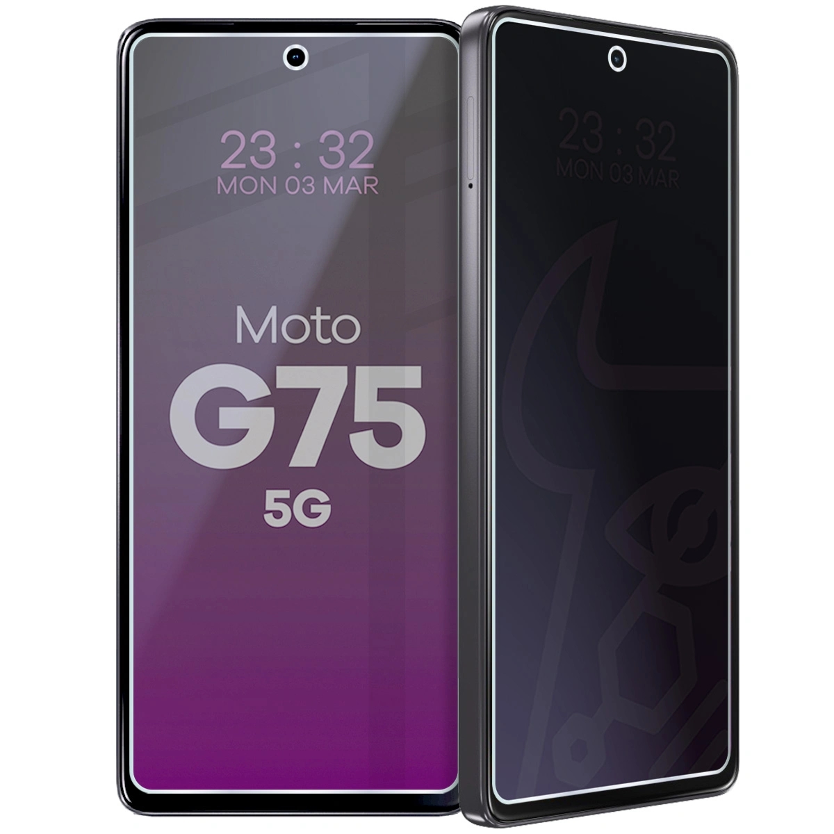 Prywatyzujące szkło hybrydowe Bizon Hybrid Shadow do Motorola Moto G75 5G, matowe
