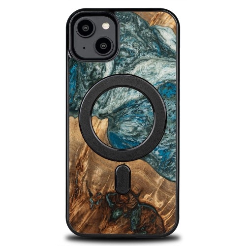 Image of Drewniane etui Bewood do iPhone 14 Plus, Planets - Ziemia MagSafe