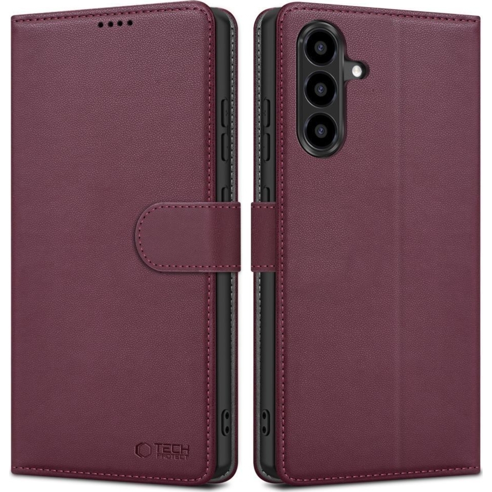 Etui z klapką Tech-Protect Wallet do Galaxy A27 5G, bordowe