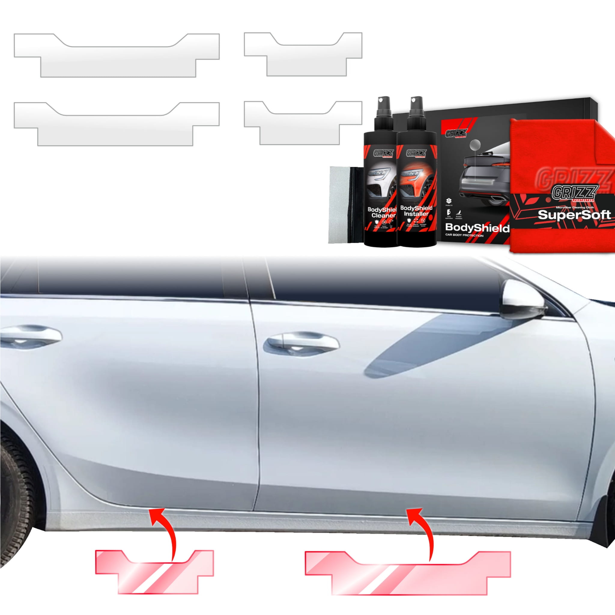 4w1 Folia ochronna Grizz Protector na progi do Kia Ceed Hatchback (2021-2025)