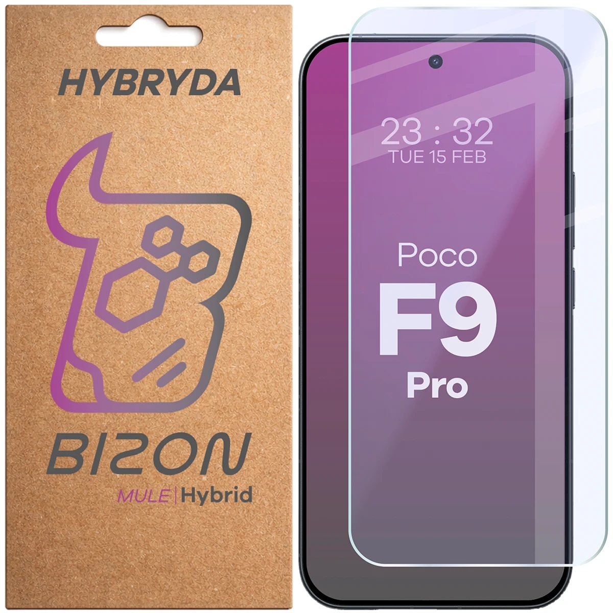 Elastyczne szkło hybrydowe Bizon Hybrid Mule do Xiaomi POCO F9 Pro