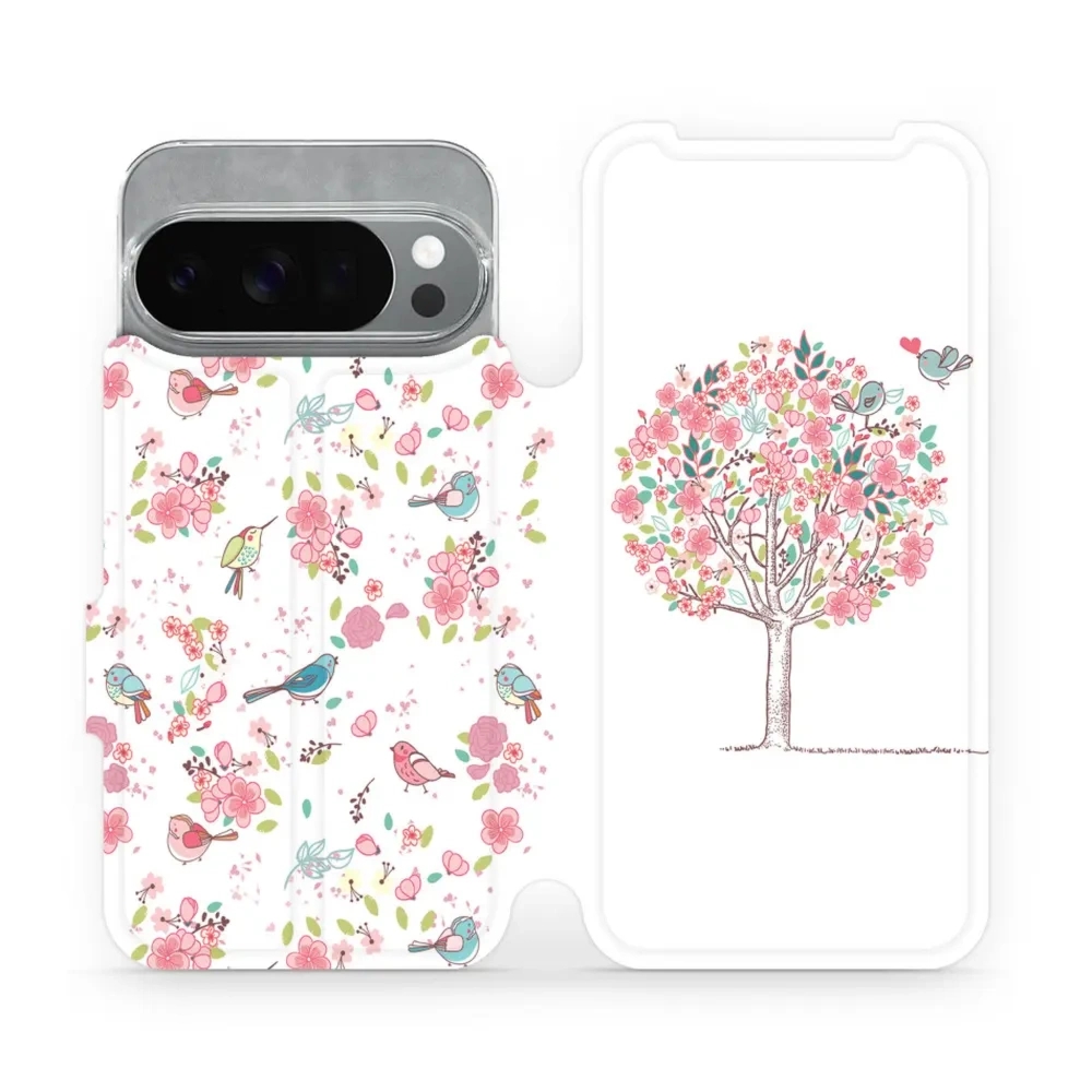 Etui z klapką do Pixel 10 Pro, Mobiwear Book, różowy gaj